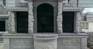 鸡西 芝麻灰高档墓碑，土墓，可定制