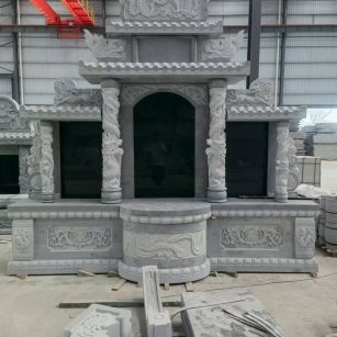 鸡西 芝麻灰高档墓碑，土墓，可定制