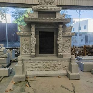 鸡西 芝麻灰高档墓碑、土墓，一套也支持定做