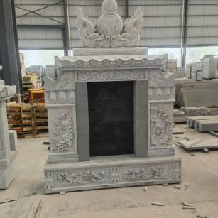 鸡西 芝麻灰高档墓碑、土墓，一套也支持定做