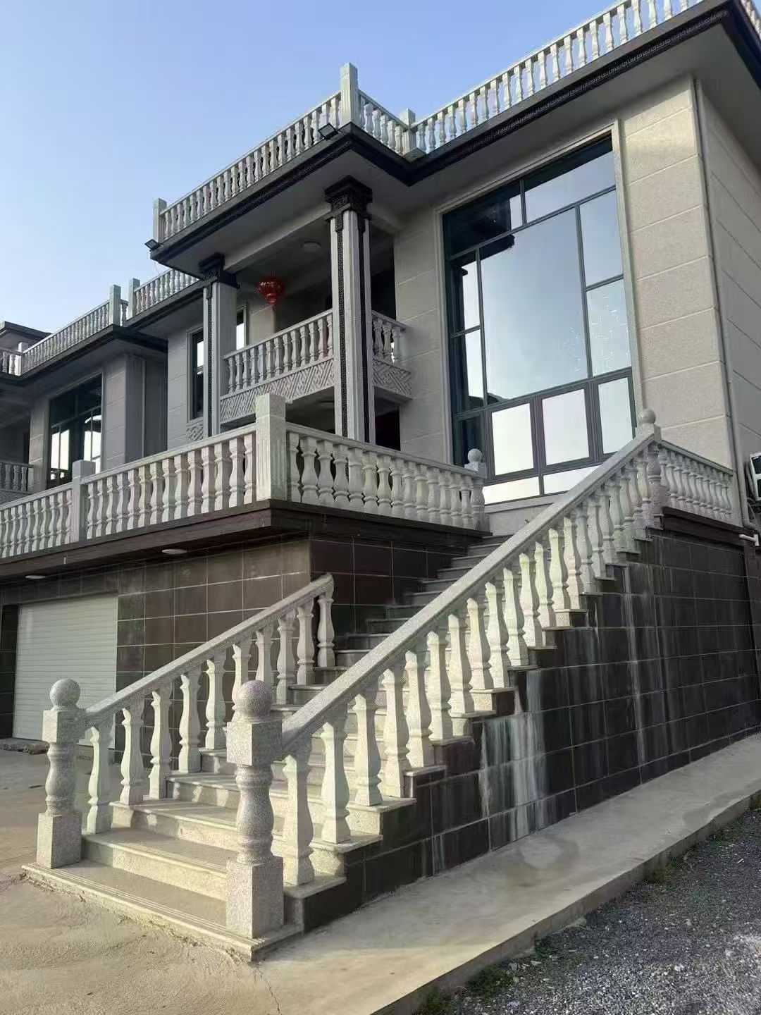 鸡西 芝麻白别墅阳台栏杆，楼梯栏杆