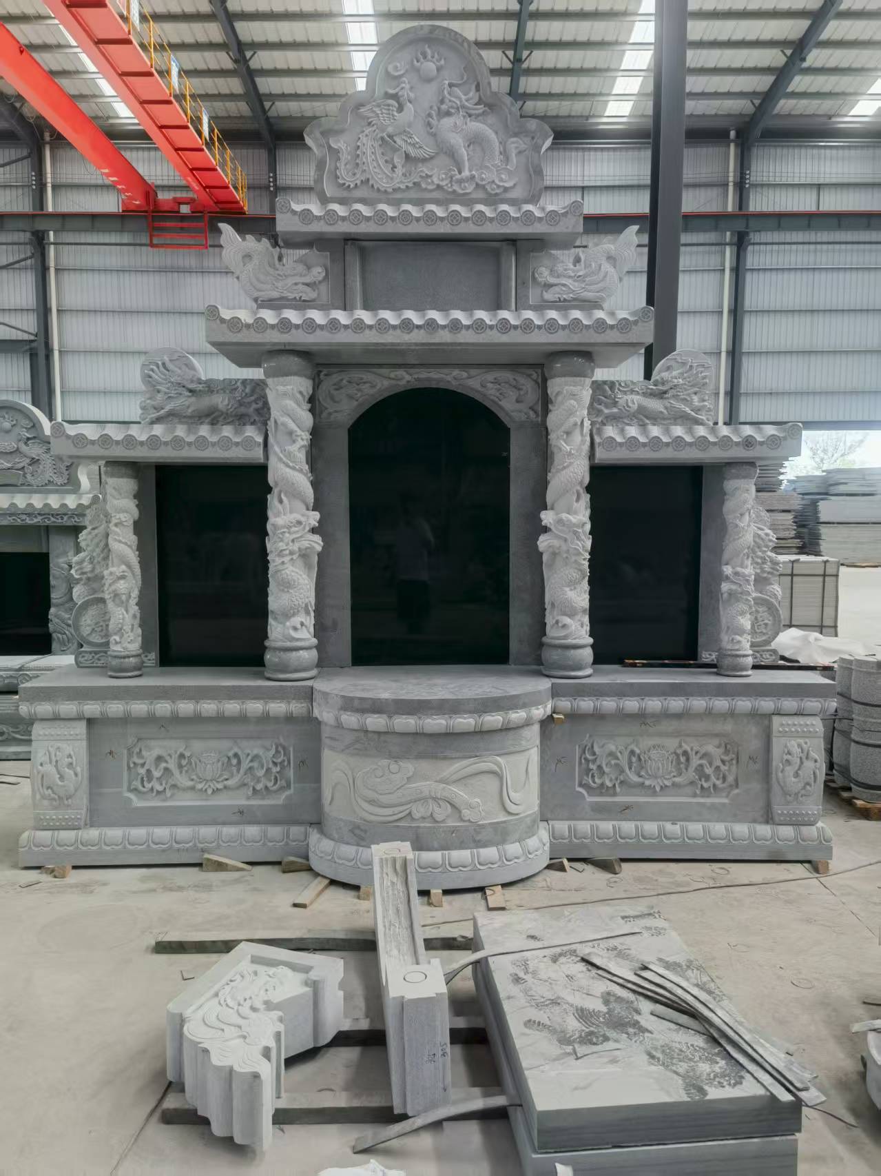 鸡西 芝麻灰高档墓碑，土墓，可定制