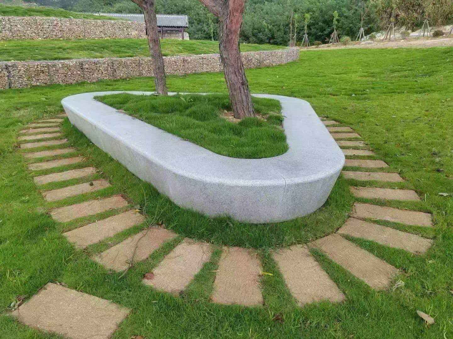 鸡西 芝麻白光面整石坐凳