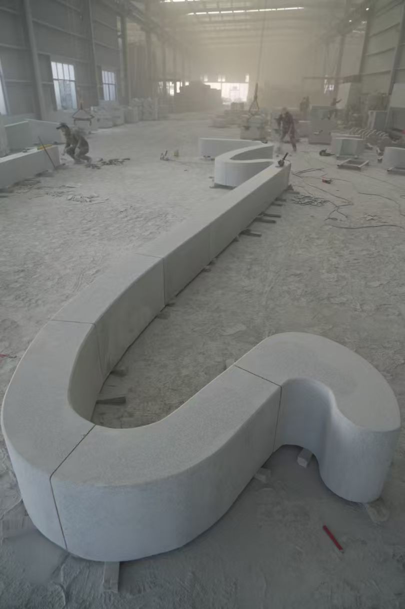 鸡西 花岗岩整石坐凳拼装